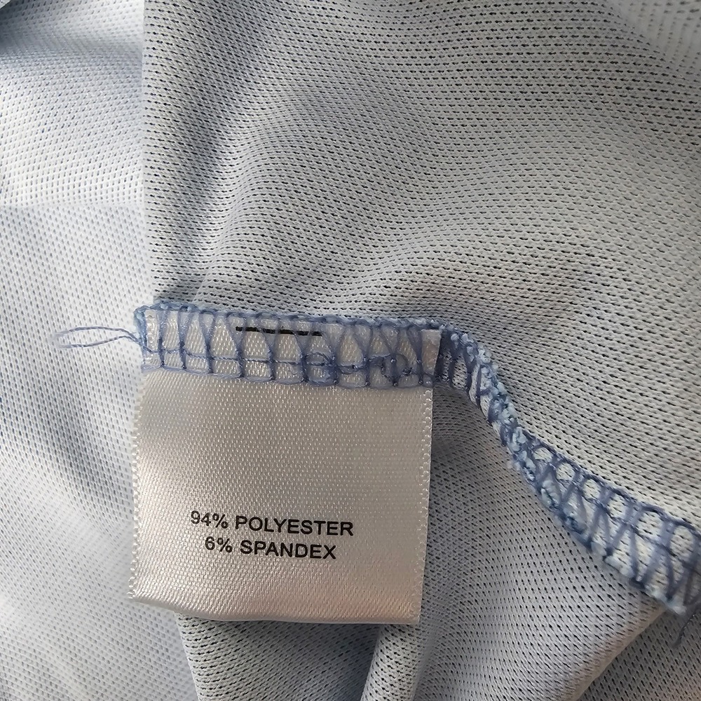 Peter Millar Summer Comfort Mens Large Blue Golf Polo‎ Shirt Tree Logo Resort - Picture 7 of 9